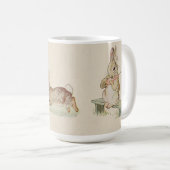 にんじん、バニーのマグが付いているかわいいヴィンテージのウサギ コーヒーマグカップ (正面右)