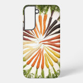 にんじん 野菜 カラフル レインボー 模様 庭園 SAMSUNG GALAXYケース (裏面)