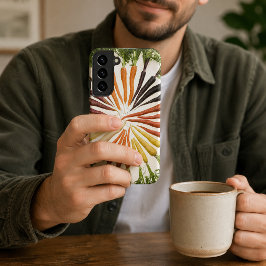 にんじん 野菜 カラフル レインボー 模様 庭園  SAMSUNG GALAXY S22+ケース