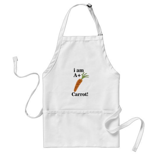 にんじん I am A+ Funny Carrot スタンダードエプロン (正面)