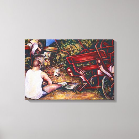 にんにく忘れつを食うな キャンバスプリント (正面)