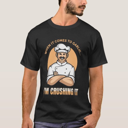 にんにく来にはイタルを潰すおもしろいんだ Tシャツ (正面)