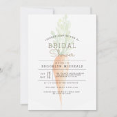 にんオーガニックぼ |ベギー |水彩ブライダルシャワー 招待状 (正面)