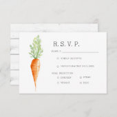 にんオーガニックぼ |水彩RSVP 出欠カード (正面/裏面)