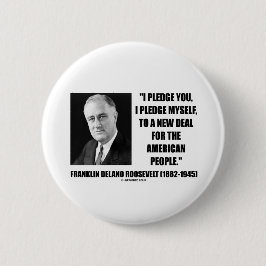 にアメリカの人々(ルーズベルト)のためのニューディール 缶バッジ