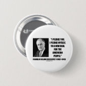 にアメリカの人々(ルーズベルト)のためのニューディール 缶バッジ (正面&裏面)