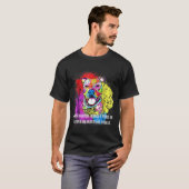 ~にカラフル対してピットの雄牛を跳ね上げる Tシャツ (正面フル)