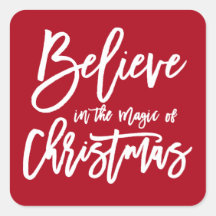 |にクリスマスの休日のステッカーの魔法を信じて下さい