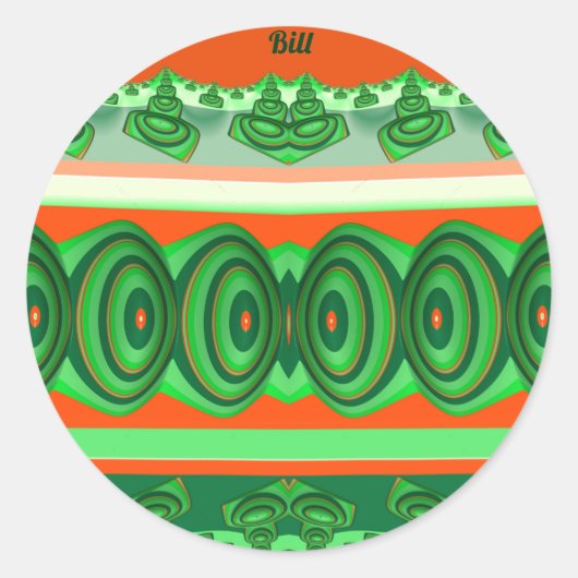 ～にクリスマスを請求する ラウンドシール (正面)