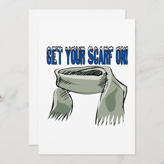 〜にスカーフを着る 招待状 (正面/裏面)