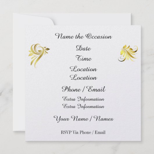 にスマイルを招待状 招待状 (裏面)