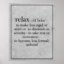 にリラックス思い出させる定義 ポスター