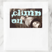 ～に乗り込む 長方形シール (バッグ)