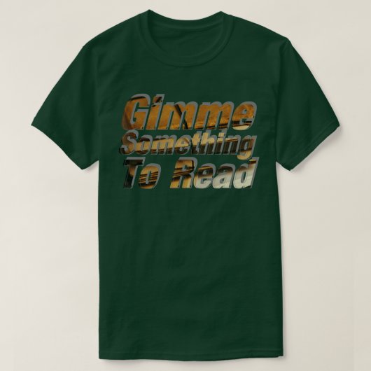 ~に何か読する Tシャツ (デザイン正面)