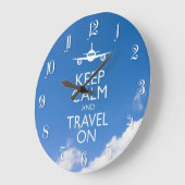 〜に保対して静かで旅をする ラージ壁時計 (傾斜)