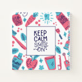 ～に保対する穏やかでスマイル |かわいい言い回し ノートブック (裏面)