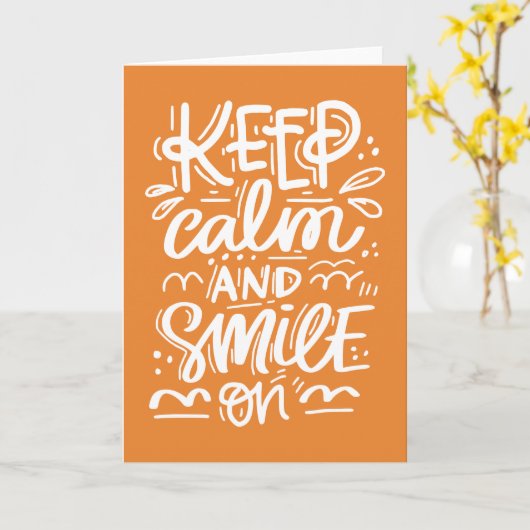 ~に保対する穏やかでスマイル カード (黄色い花)