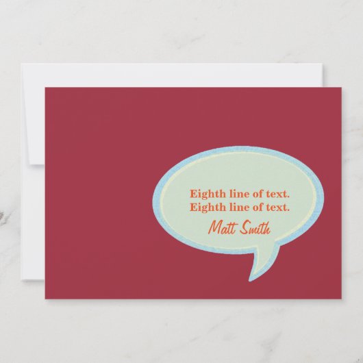 〜に参加してください 招待状 (裏面)