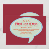 〜に参加してください 招待状 (正面/裏面)