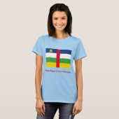 ~に名前を付けた中央アフリカ共和国フランスの国旗 Tシャツ (正面フル)