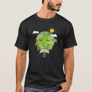 〜に向けて共に働く世界環境デ保護ー Tシャツ