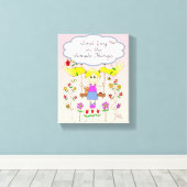 に喜びをシンプル見いだす キャンバスプリント (インサイチュ (ウッドフロア))