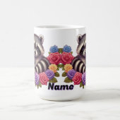 に囲まれた鮮やかカラフルバラ コーヒーマグカップ (中央)