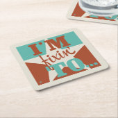 ~に執着している スクエアペーパーコースター (アングル)