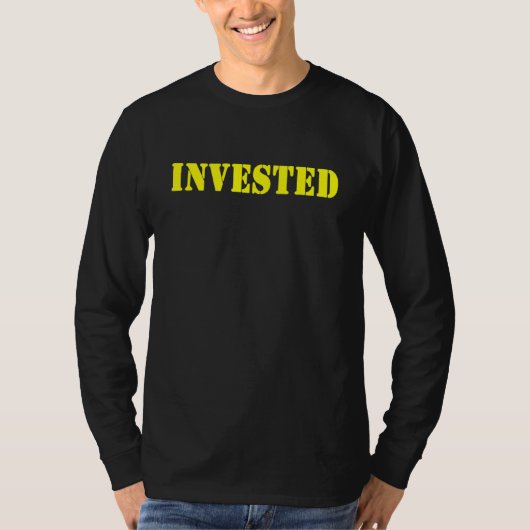 ~に対しやる気を起こさせる投資し感動的て真言を言う Tシャツ (正面)