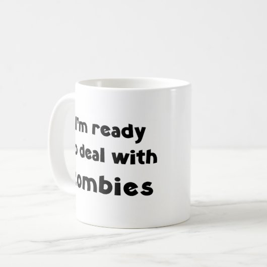 ~に対するゾンビの扱い コーヒーマグカップ (正面左)