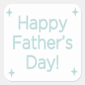 ～に対する父の日の言葉の青 スクエアシール (正面)