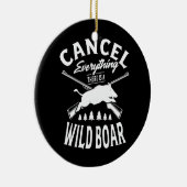 ~に対する猪があるすべてのものを取り消す セラミックオーナメント (右)