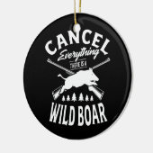 ~に対する猪があるすべてのものを取り消す セラミックオーナメント (左)