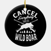 ~に対する猪があるすべてのものを取り消す セラミックオーナメント (裏面)