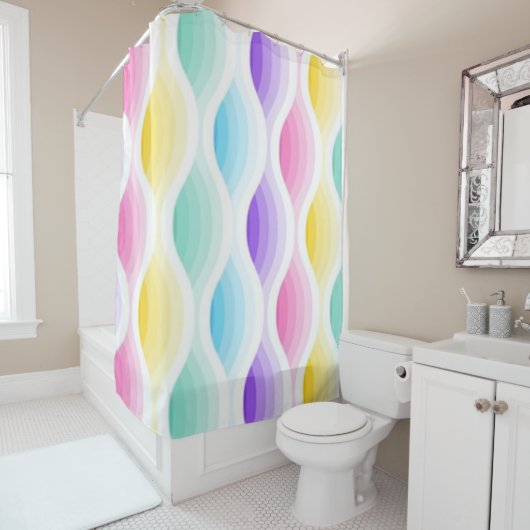 ～に対する美しいパターン シャワーカーテン (インサイチュ)