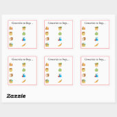 ~に対する買食料品 スクエアシール (シート)