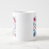 〜に対す保る冷静さとスマイル|かわいい言葉 ジャンボコーヒーマグカップ (正面)