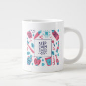 〜に対す保る冷静さとスマイル|かわいい言葉 ジャンボコーヒーマグカップ (右)