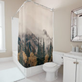 ～に山や森が茂ったバンフ国立公園  シャワーカーテン (インサイチュ)