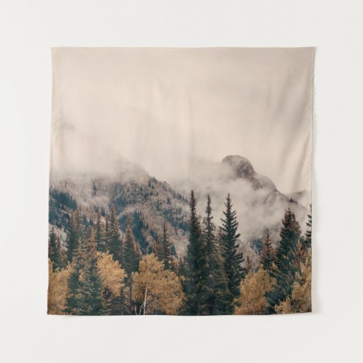 ~に山や森が茂ったバンフ国立公園 タペストリー (正面)