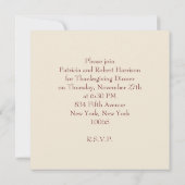 〜に感謝食べして感謝する 招待状 (裏面)