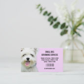 |に手入れをしているペットパーラー犬は個人化なります 名刺 (スタンド正面)