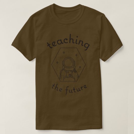 ~に教え感謝する未来の宇宙飛行士宇宙 Tシャツ (デザイン正面)