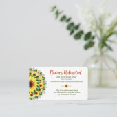 ～に最適な大型ひまわりデザイン 名刺 (スタンド正面)