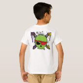 ～に欠かせない絵を描美術学校スカル Tシャツ (裏面フル)