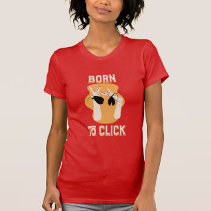 ~に生まれ付けクリックる Tシャツ