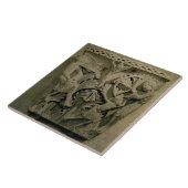 に矢を撃っている人を描写する首都 タイル (側面)