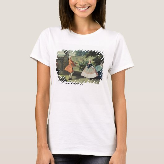 ~に若い女の子の踊りがある観賞用の庭 Tシャツ (正面)