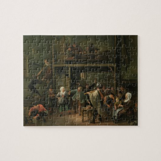 に踊るカップルが付いている居酒屋のインテリア ジグソーパズル (横)