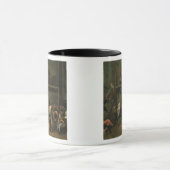 に踊るカップルが付いている居酒屋のインテリア マグカップ (中央)